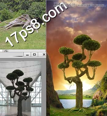 Photoshop合成山谷奇异的日出场景