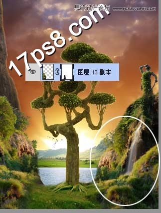 Photoshop合成山谷奇异的日出场景