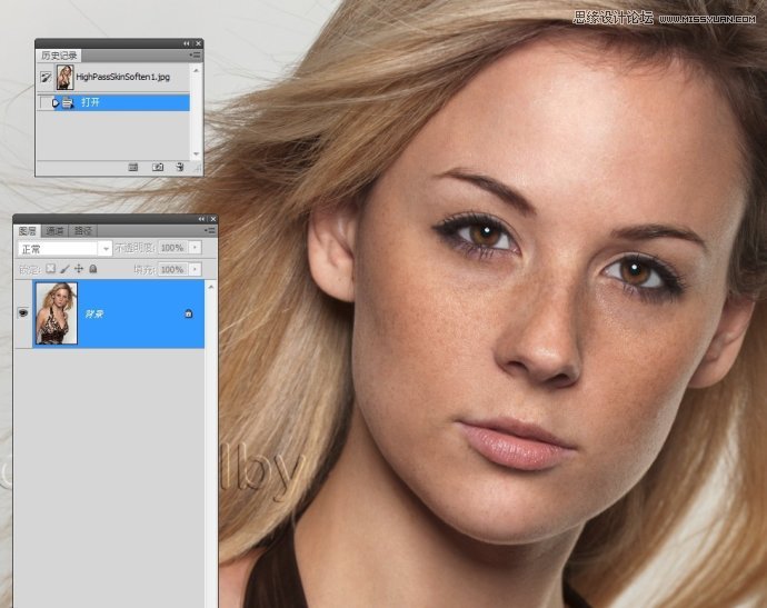 Photoshop使用高反差保留给人像精细磨皮