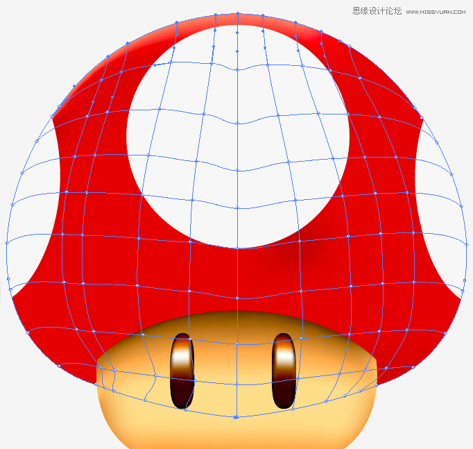 Illustrator绘制立体效果的逼真蘑菇,PS教程