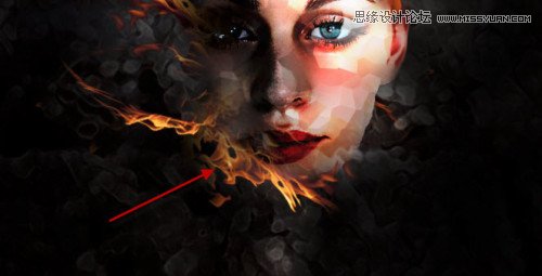 Photoshop设计抽象风格的美女脸谱