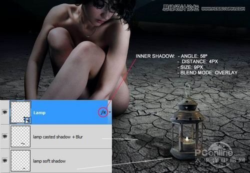 <a href=http://www.cnwebshow.com/http://www.cnwebshow.com/edu/photoshop/ target=_blank class=infotextkey>Photoshop</a>合成坐在干涸土地上沉思女人,PS教程