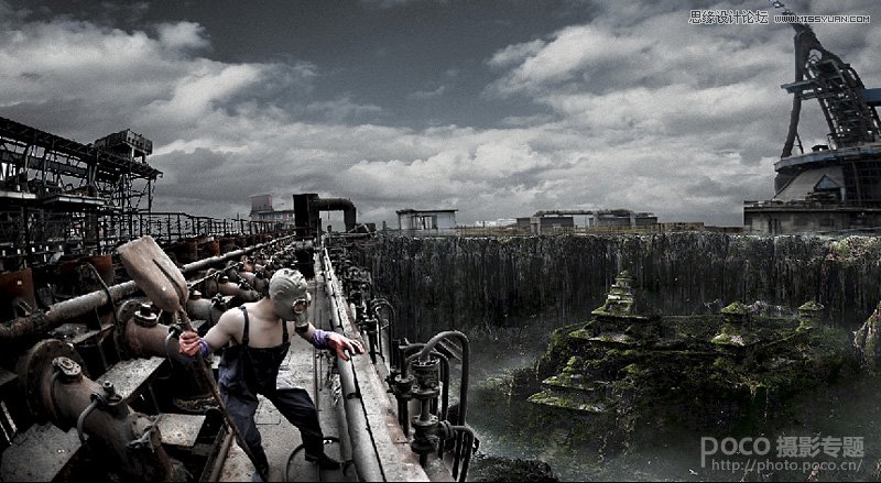 Photoshop合成末日科幻世界场景图