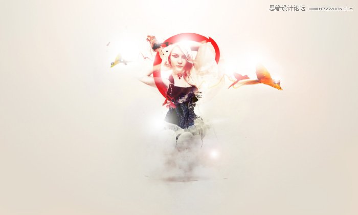 Photoshop合成抽象风格的人物插画教程