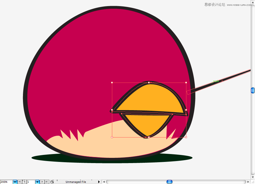 Illustrator绘制疯狂的小鸟恶搞场景