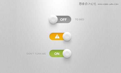 28个免费漂亮的切换开关UI设计PSD素材