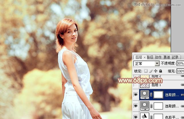 <a href=http://www.cnwebshow.com/http://www.cnwebshow.com/edu/photoshop/ target=_blank class=infotextkey>Photoshop</a>给国外外景人像添加朦胧黄色调,PS教程