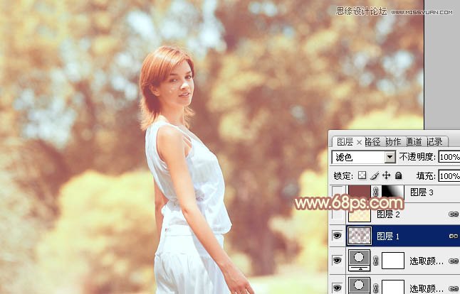 <a href=http://www.cnwebshow.com/http://www.cnwebshow.com/edu/photoshop/ target=_blank class=infotextkey>Photoshop</a>给国外外景人像添加朦胧黄色调,PS教程