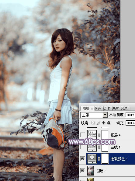Photoshop调出果子照片淡淡的紫色调