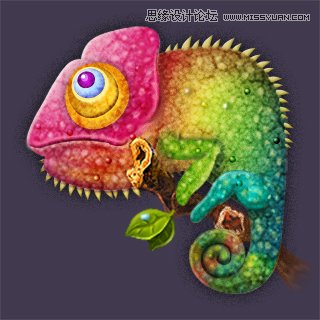 <a href=http://www.cnwebshow.com/http://www.cnwebshow.com/edu/photoshop/ target=_blank class=infotextkey>Photoshop</a>绘制i逼真的变色龙图标教程,PS教程