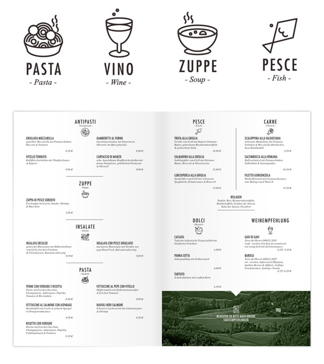 精选国外餐厅菜单设计和vi设计欣赏