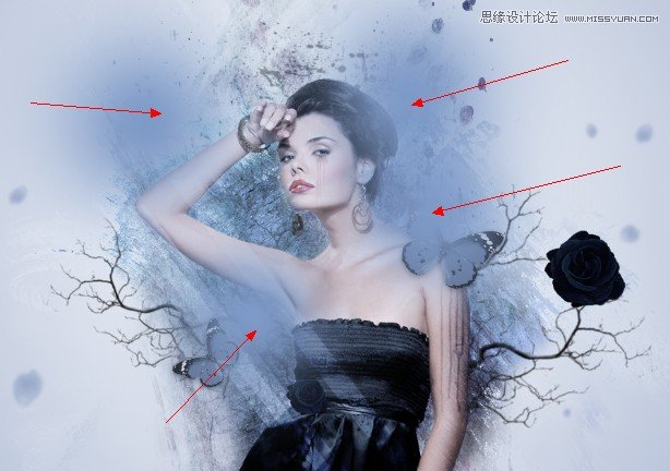 Photoshop设计创意风格的水墨美女效果