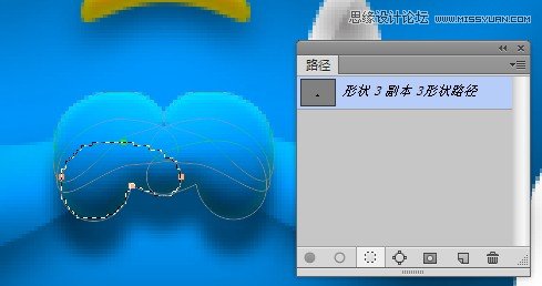 Photoshop绘制蓝色立体效果的推特小鸟图标