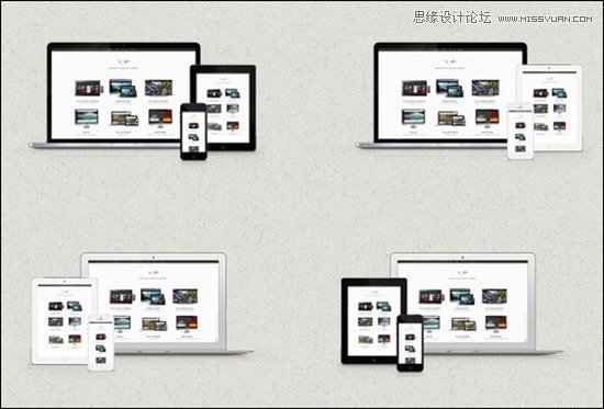 ready-screen-mockups 设计师必备的40套设计稿展示模型PSD素材