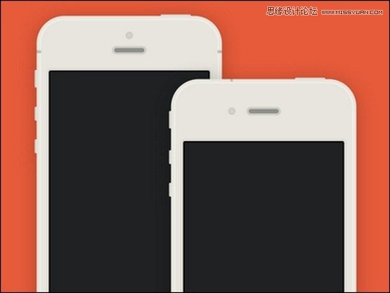 iphone-flat 设计师必备的40套设计稿展示模型PSD素材