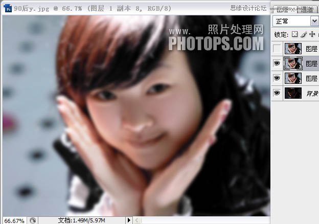 Photoshop给严重偏暗的人像照片调亮