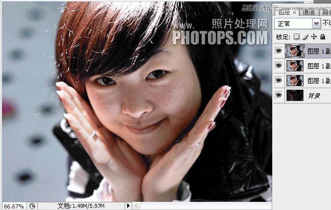 Photoshop给严重偏暗的人像照片调亮