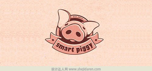 30个不同形态的猪LOGO标志设计欣赏