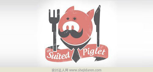 30个不同形态的猪LOGO标志设计欣赏