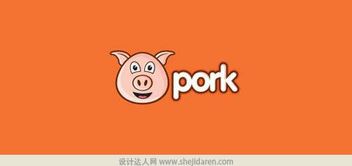 30个不同形态的猪LOGO标志设计欣赏