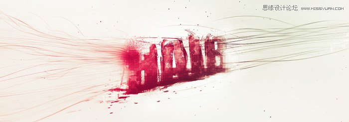 Photoshop制作血迹喷溅效果的艺术字
