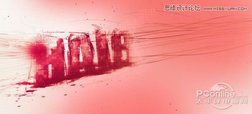Photoshop制作血迹喷溅效果的艺术字
