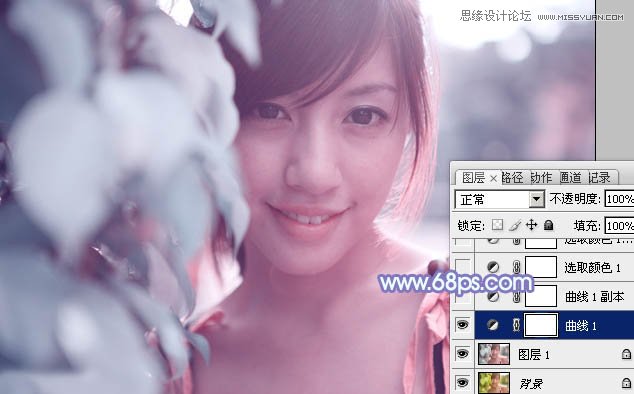 Photoshop使用通道法调出美女照片梦幻蓝色调