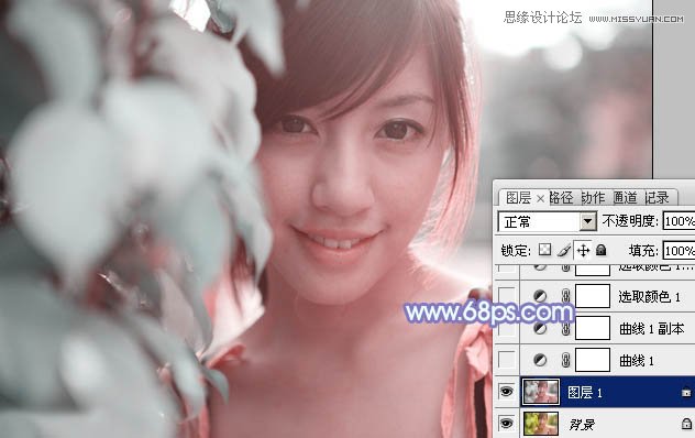 Photoshop使用通道法调出美女照片梦幻蓝色调