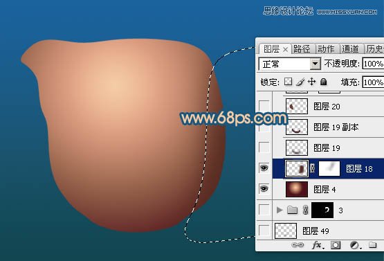 Photoshop绘制立体效果的陶瓷茶壶