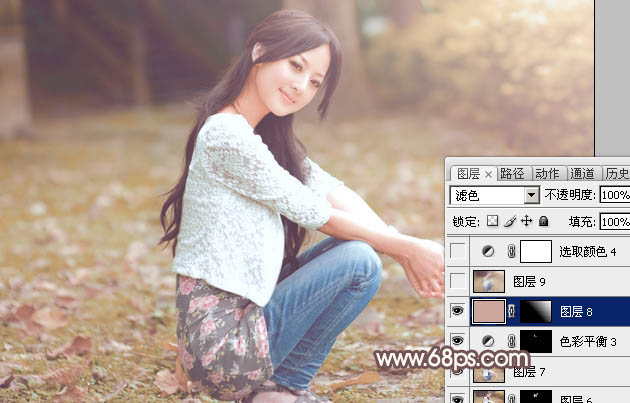 Photoshop调出果子照片柔柔淡黄肤色效果