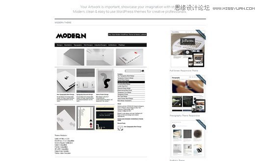 九宫格和流布局方式的WordPress主题设计模板