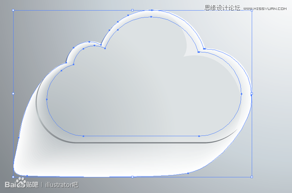 Illustrator绘制立体效果的白云云彩