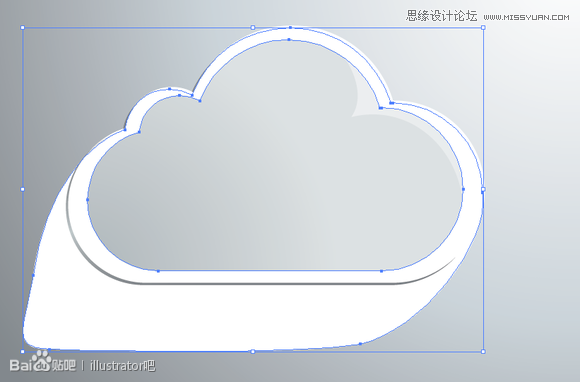 Illustrator绘制立体效果的白云云彩