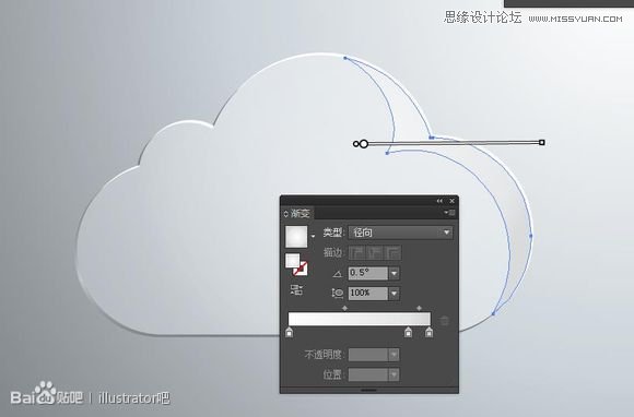 Illustrator绘制立体效果的白云云彩