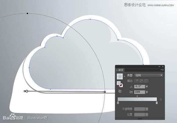 Illustrator绘制立体效果的白云云彩