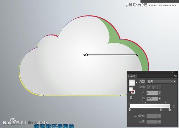 Illustrator绘制立体效果的白云云彩