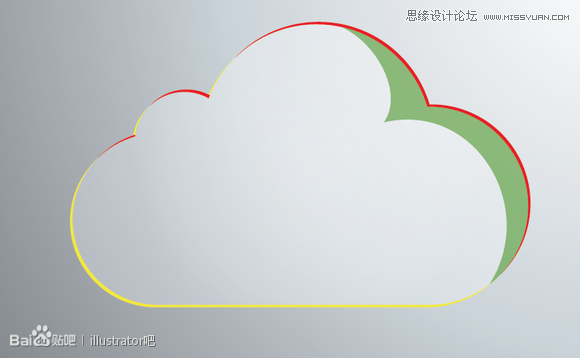 Illustrator绘制立体效果的白云云彩