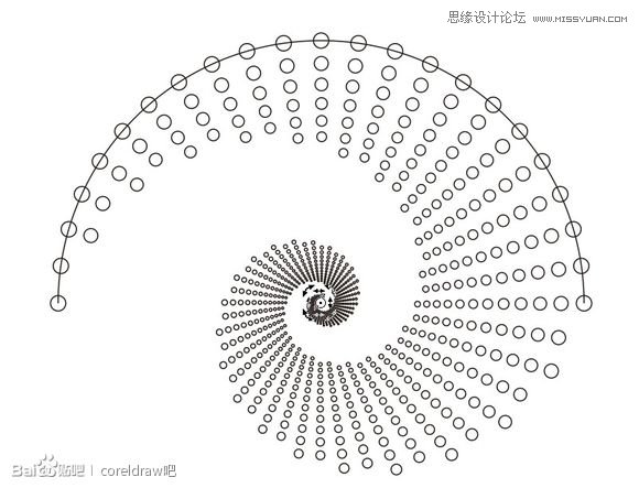CorelDraw制作圆点风格的螺旋效果教程 - 矢量