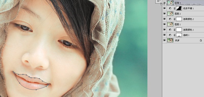 Photoshop调出外景美女照片通透的糖水肤色
