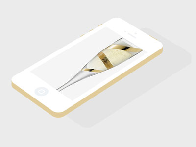 金色版iPhone 5S和iPhone 5C的PSD模型素材
