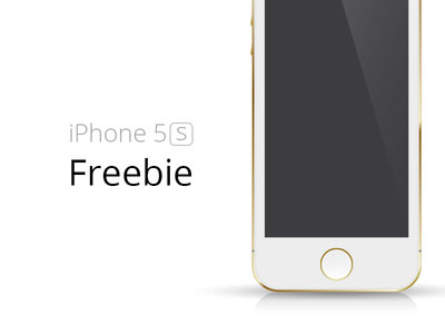金色版iPhone 5S和iPhone 5C的PSD模型素材
