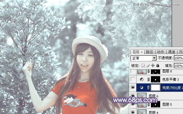 Photoshop调出人像照片另类的冷色效果
