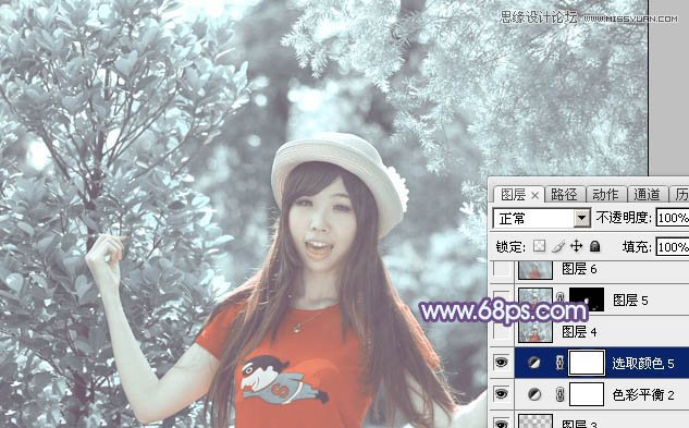 Photoshop调出人像照片另类的冷色效果