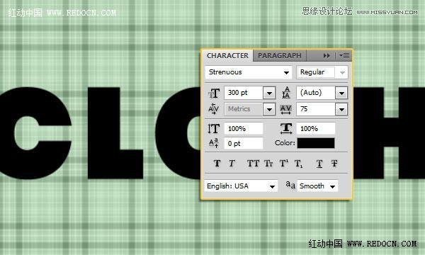 Photoshop使用图层样式制作布纹艺术字