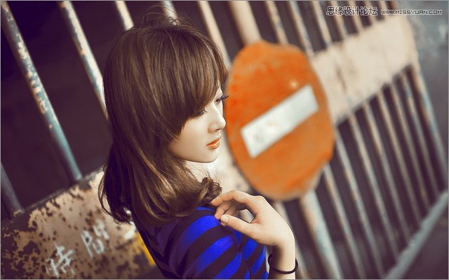 Photoshop调出可爱女孩秋季淡黄肤色效果