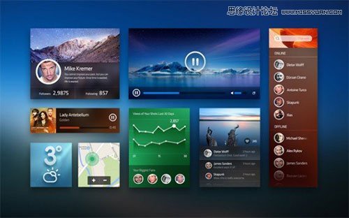 82个精品扁平化设计的免费UI素材