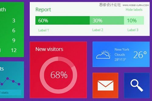82个精品扁平化设计的免费UI素材