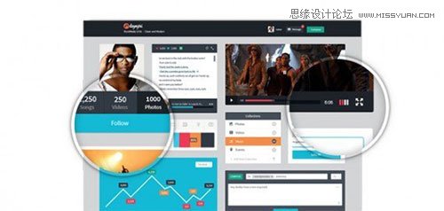 82个精品扁平化设计的免费UI素材