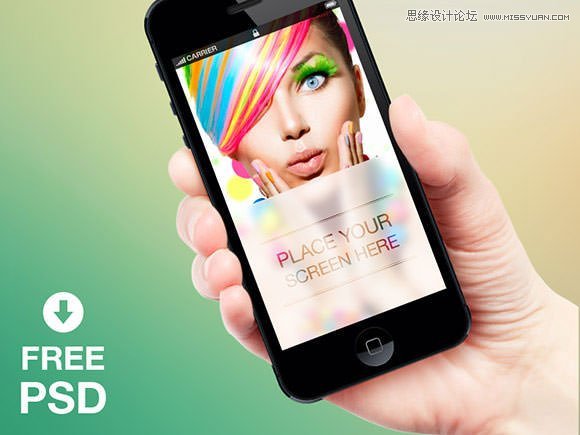 iphone-ios7-mockup-psd(2) 一些方便你设计工作的免费PSD素材