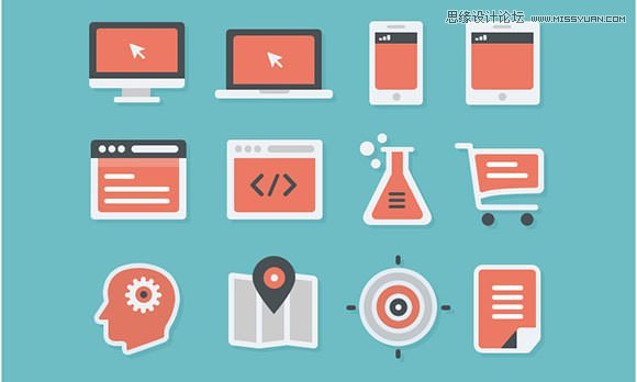 flat-icons 一些方便你设计工作的免费PSD素材